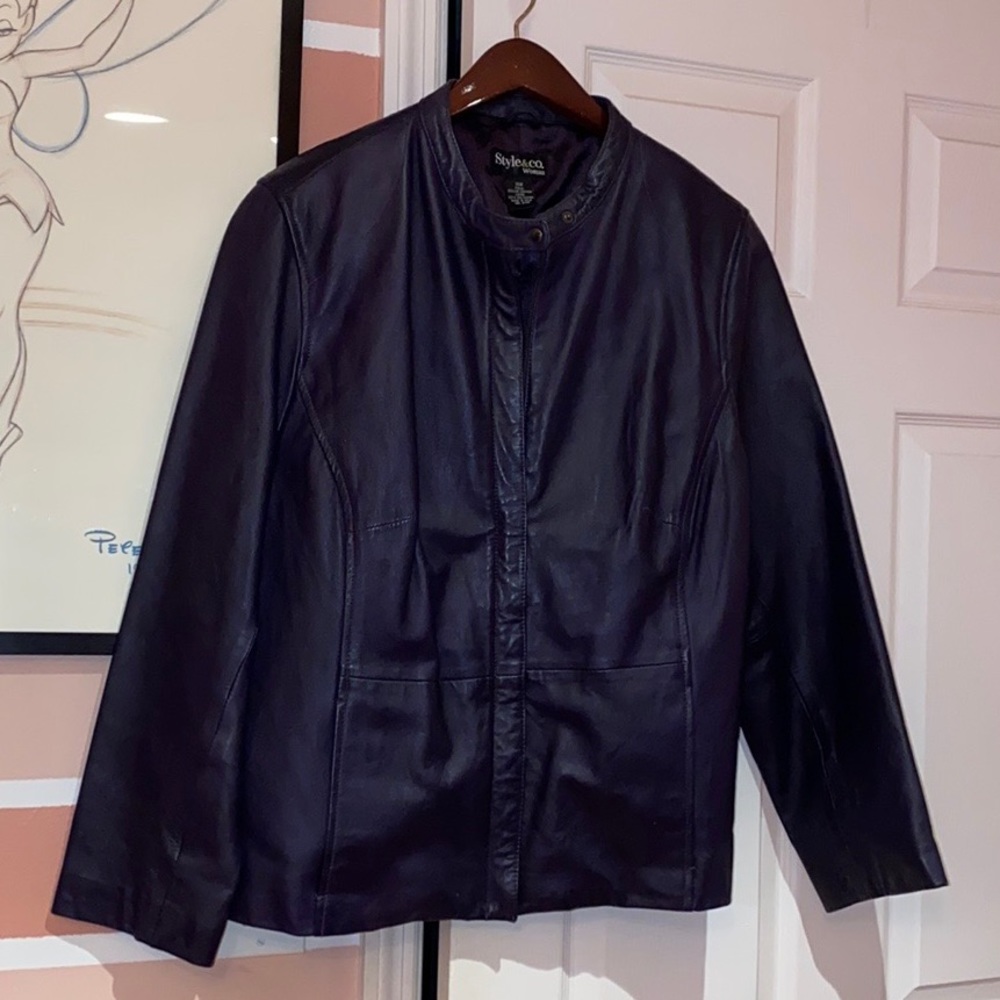 Style and Company Light Weight Leather Jacket